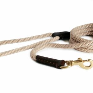 Rope and Leather Dog Snap Leads