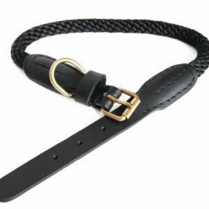 Rope and Leather Dog Collars With Buckle