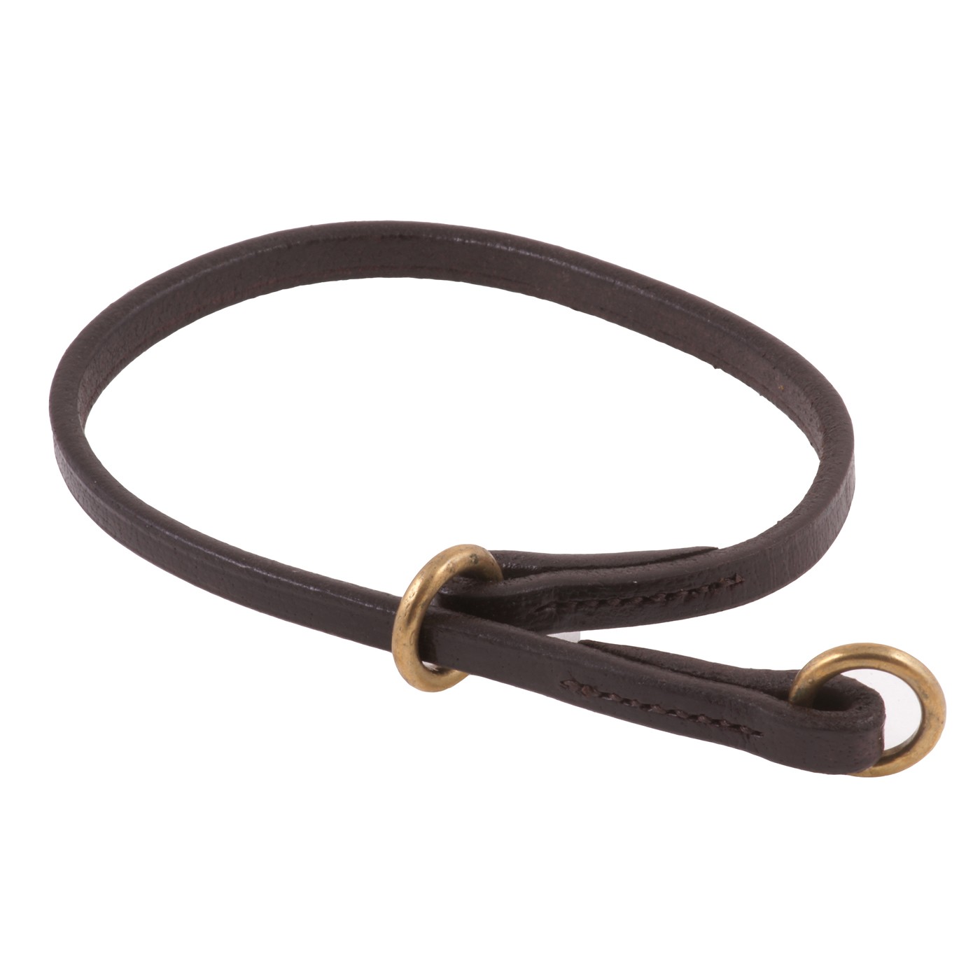 Flat Leather Dog Slip Collars
