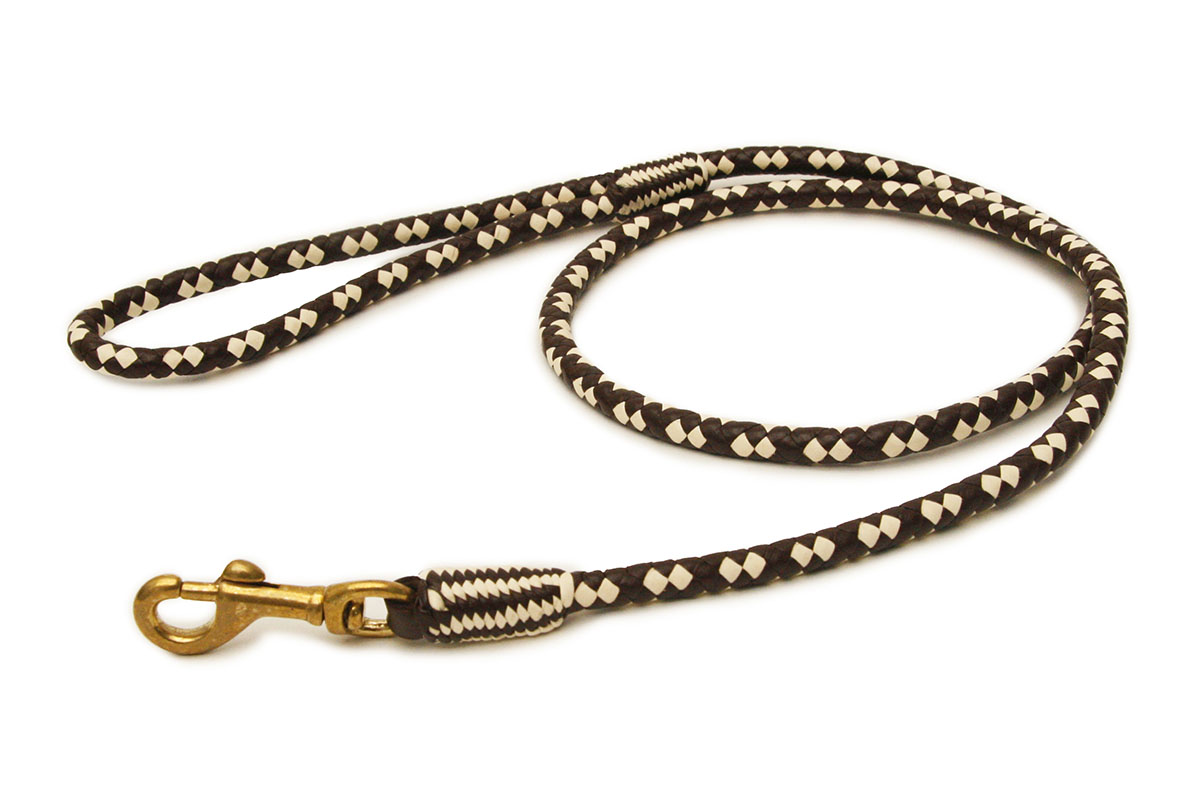 Braided Leather Dog Snap Leads