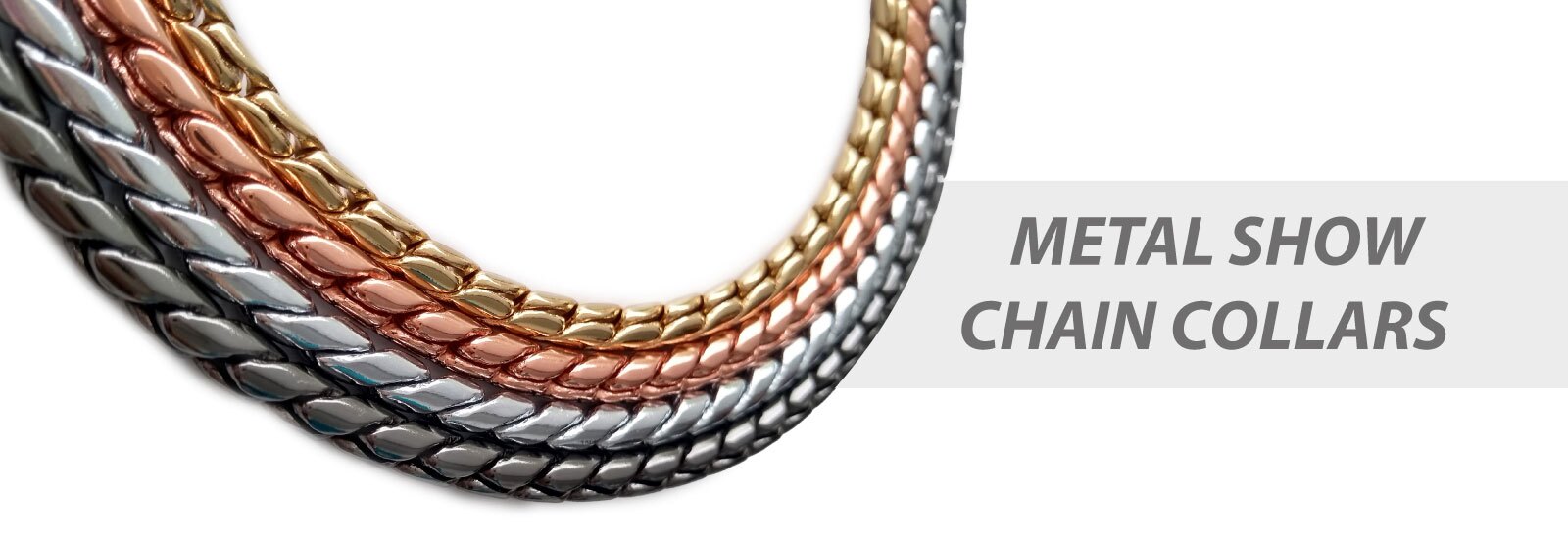 Metal show chain collars