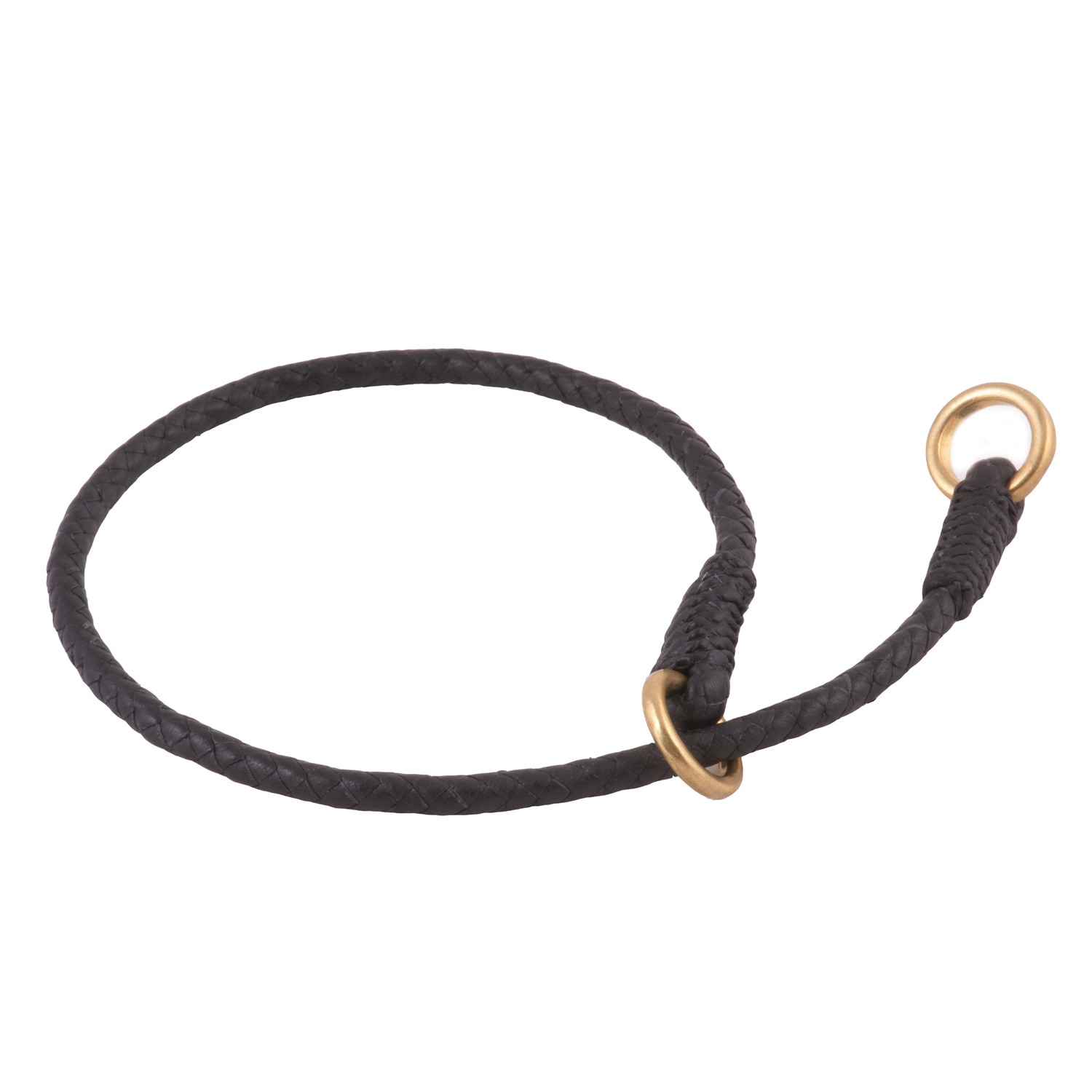 Braided Leather Dog Slip Collars