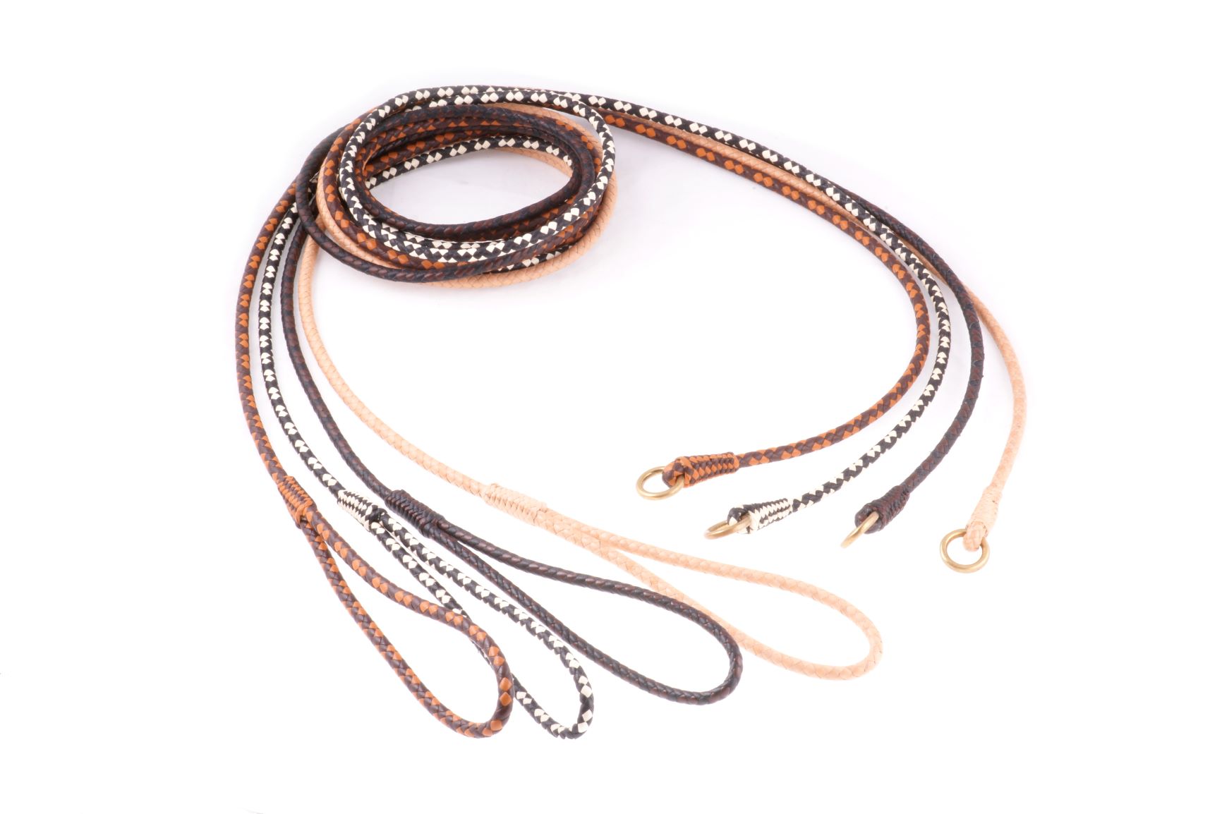 Braided Leather Dog Slip Leads